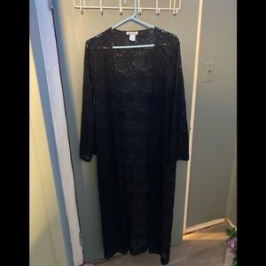 Super sexy black lace robe!